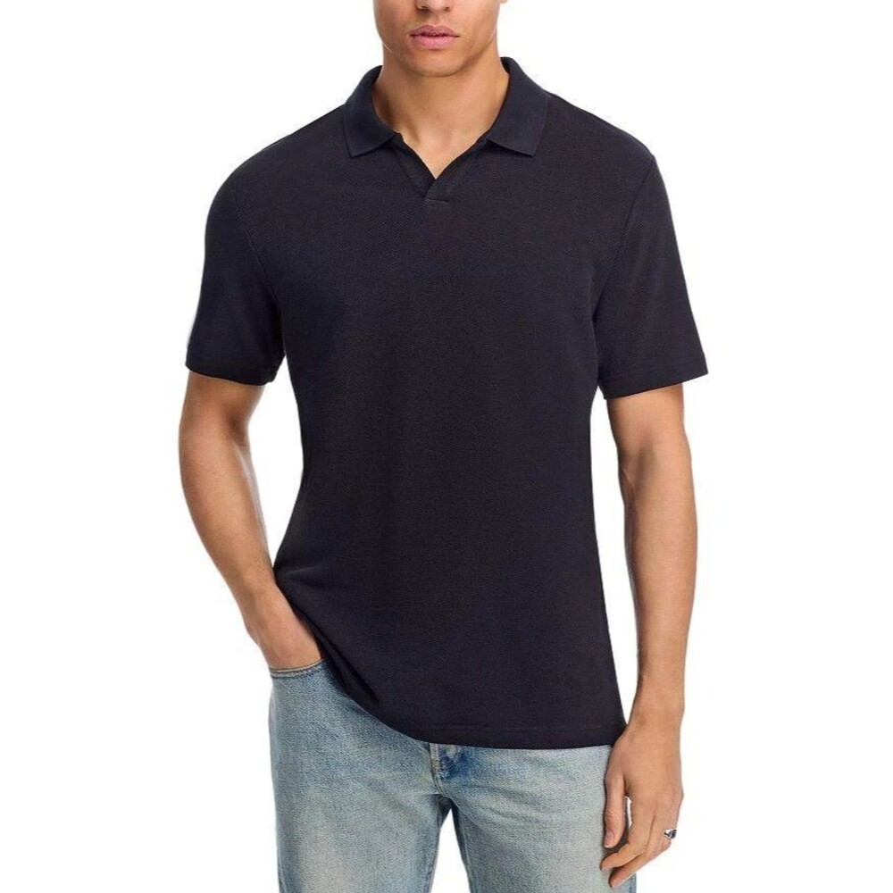 NN07 Polo Shirt Mens Small Navy Pullover V-Neck Short Sleeve Knit ALMER $125